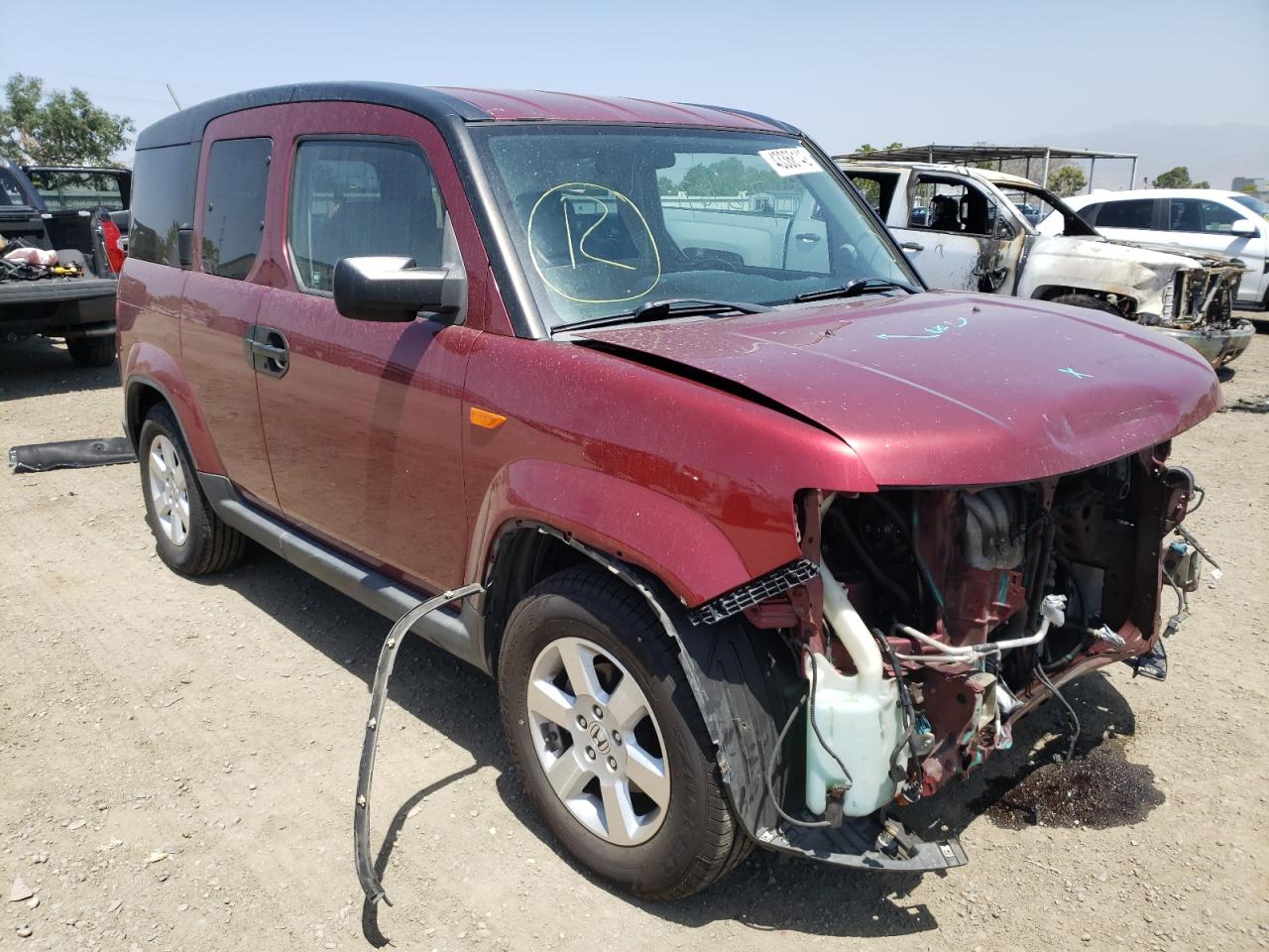 HONDA ELEMENT EX 2010 with VIN 5J6YH2H7XAL003166 - Photo from auction