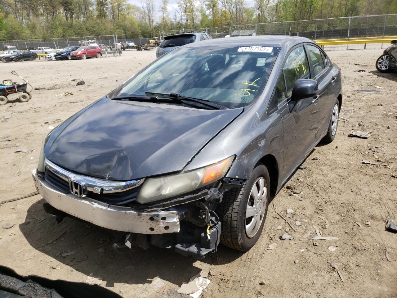 Photo 2 from auction – 2012 HONDA CIVIC LX with VIN 19XFB2F51CE345181