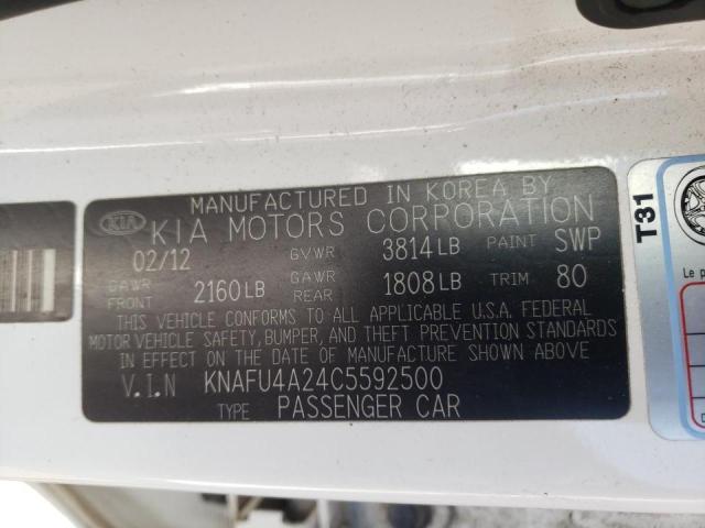 صورة رقم 10 من المزاد - 2012 KIA FORTE EX مع VIN KNAFU4A24C5592500