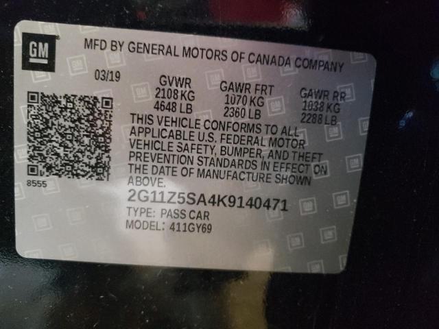 Photo 10 from auction – 2019 CHEVROLET IMPALA LT with VIN 2G11Z5SA4K9140471