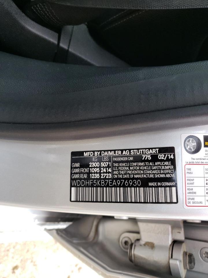 Photo 10 from auction – 2014 MERCEDES-BENZ E 350 with VIN WDDHF5KB7EA976930