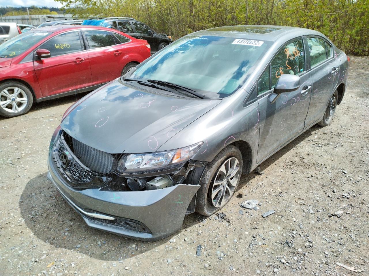 Photo 2 from auction – 2013 HONDA CIVIC EXL with VIN 19XFB2F9XDE237713