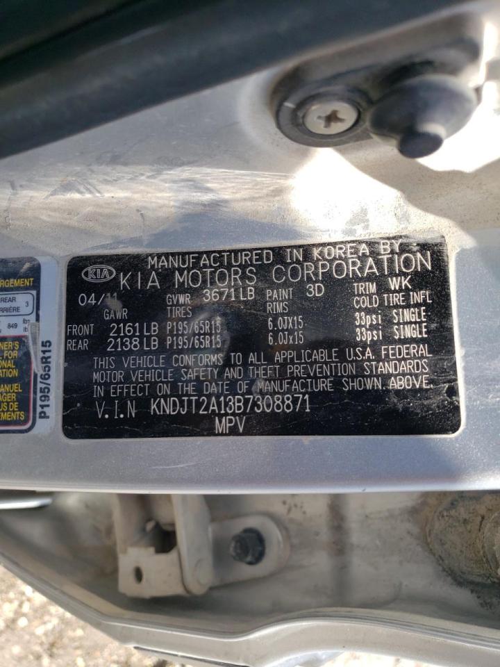 Photo 10 from auction – 2011 KIA SOUL with VIN KNDJT2A13B7308871