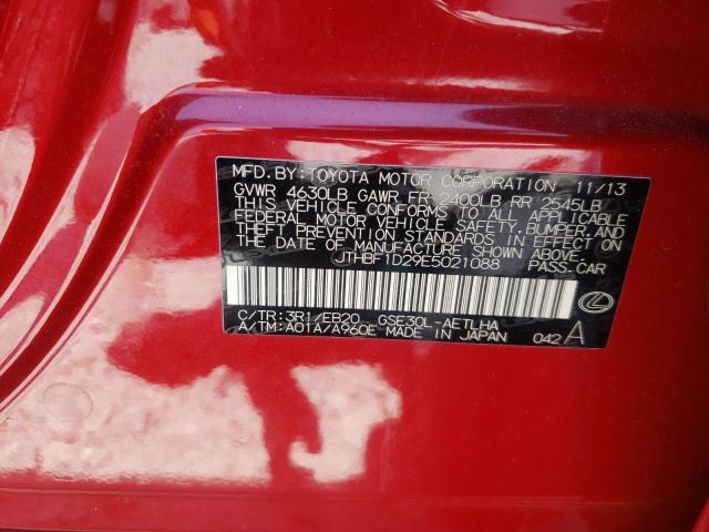 Photo 10 from auction – 2014 LEXUS IS 250 with VIN JTHBF1D29E5021088