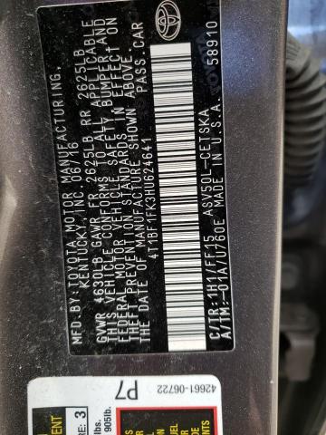 Photo 10 from auction – 2017 TOYOTA CAMRY LE with VIN 4T1BF1FK3HU624641