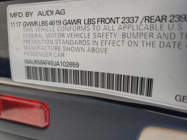 Photo 10 from auction – 2018 AUDI A4 PREMIUM with VIN WAUKMAF49JA102659