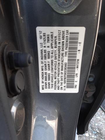 Photo 10 from auction – 2012 HONDA CIVIC LX with VIN 19XFB2F59CE383483