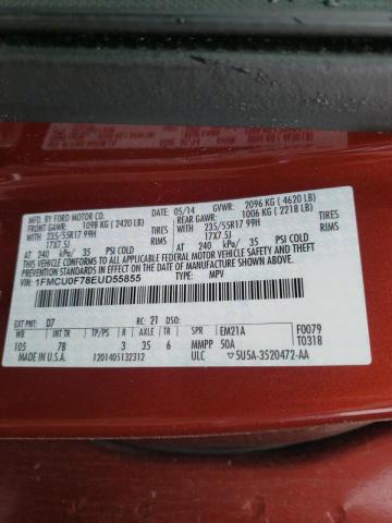 Photo 10 from auction – 2014 FORD ESCAPE S with VIN 1FMCU0F78EUD55855