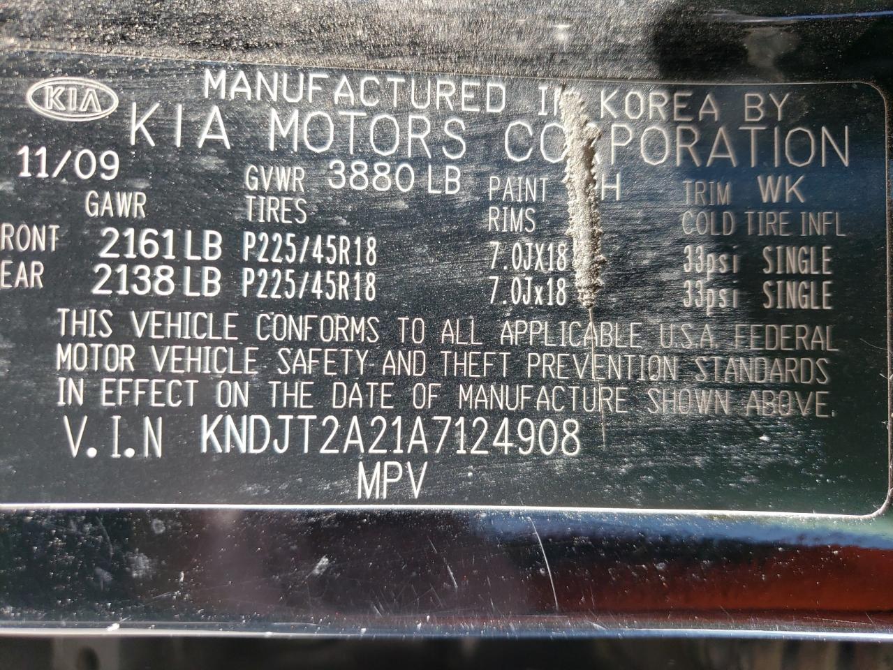 Photo 10 from auction – 2010 KIA SOUL + with VIN KNDJT2A21A7124908