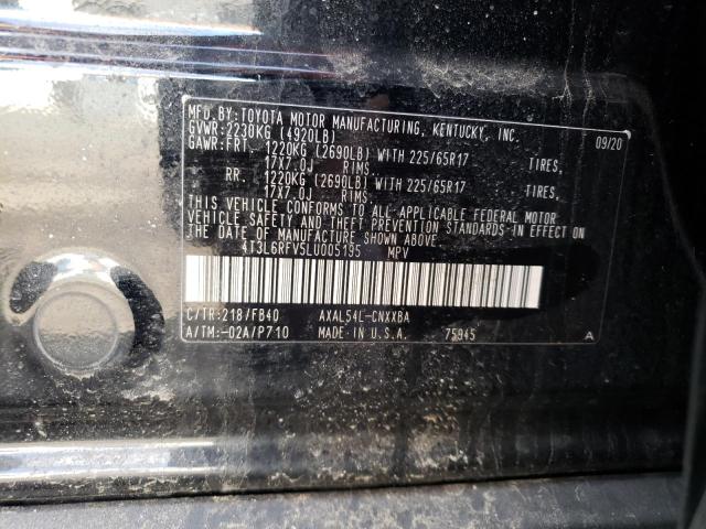 Photo 10 from auction – 2020 TOYOTA RAV4 LE with VIN 4T3L6RFV5LU005195