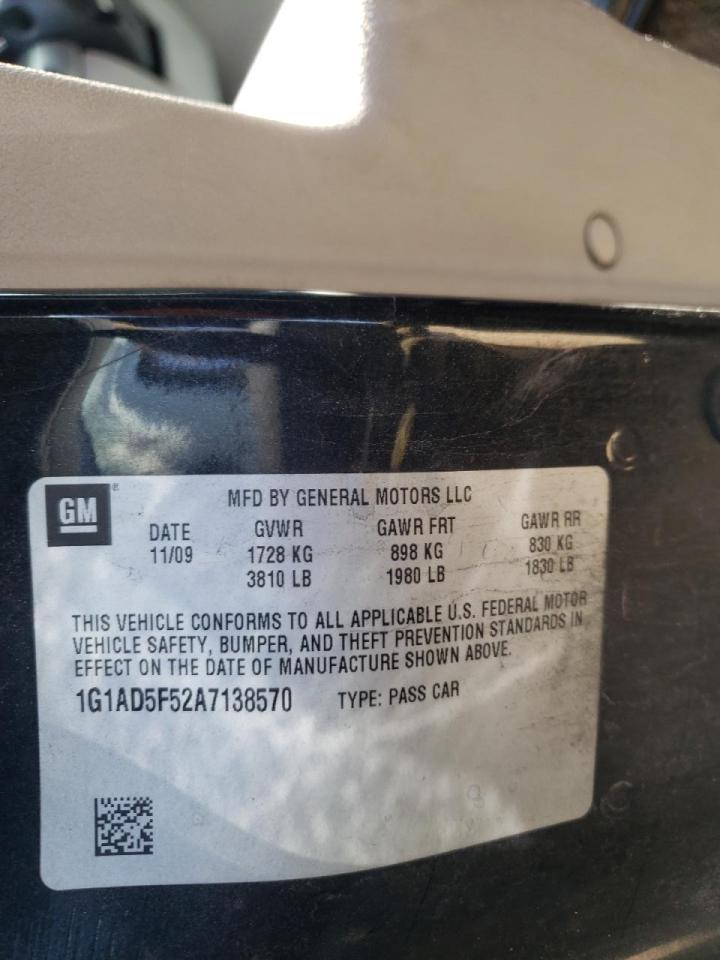 Photo 10 from auction – 2010 CHEVROLET COBALT 1LT with VIN 1G1AD5F52A7138570
