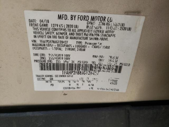 Photo 10 from auction – 2018 FORD TAURUS LIM with VIN 1FAHP2F88JG128427