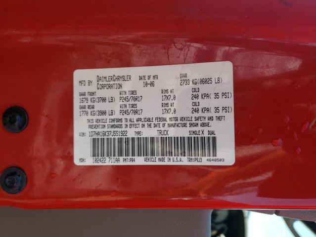 Photo 10 from auction – 2007 DODGE RAM 1500 S with VIN 1D7HA16K37J551922