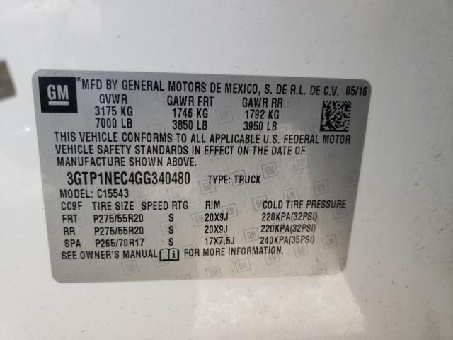Photo 10 from auction – 2016 GMC SIERRA C15 with VIN 3GTP1NEC4GG340480