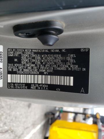 Photo 10 from auction – 2007 TOYOTA SIENNA CE with VIN 5TDZK23CX7S069028