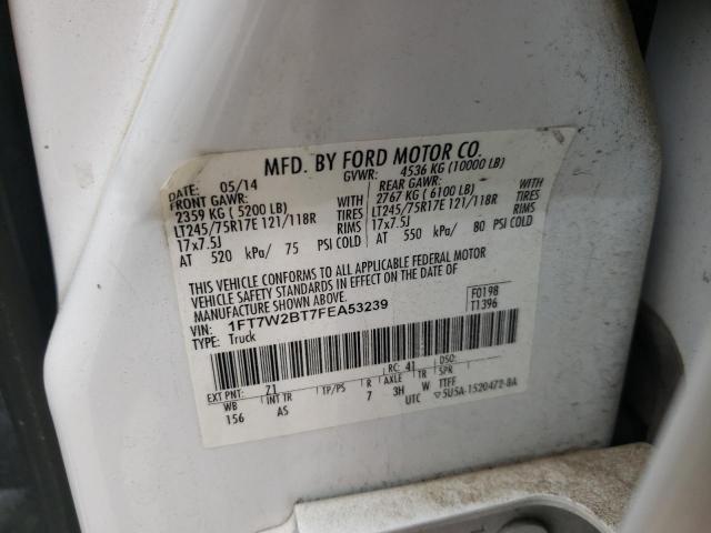 Photo 10 from auction – 2015 FORD F250 SUPER with VIN 1FT7W2BT7FEA53239