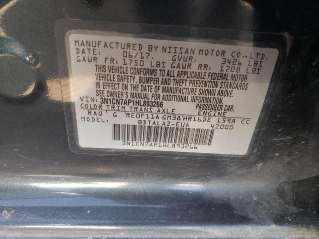 Photo 10 from auction – 2017 NISSAN VERSA S with VIN 3N1CN7AP1HL893266