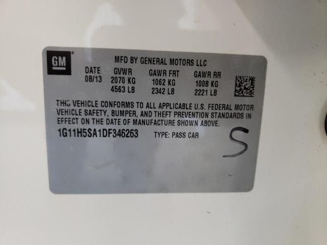 Photo 10 from auction – 2013 CHEVROLET MALIBU LTZ with VIN 1G11H5SA1DF346263