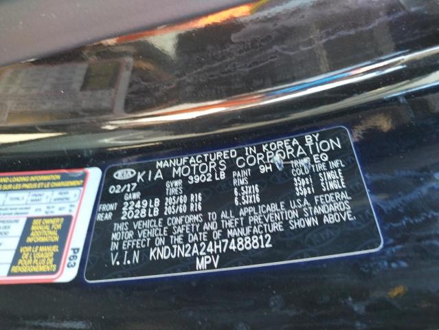 Photo 10 from auction – 2017 KIA SOUL with VIN KNDJN2A24H7488812