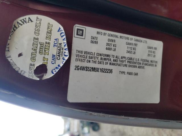 Photo 10 from auction – 1999 BUICK CENTURY CU with VIN 2G4WS52M9X1622236