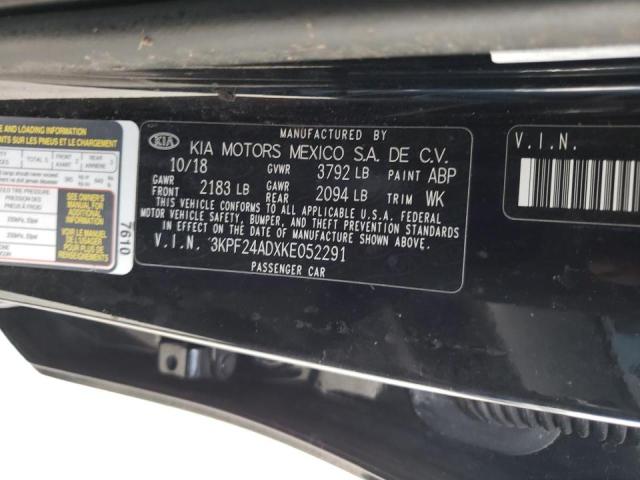 Photo 10 from auction – 2019 KIA FORTE FE with VIN 3KPF24ADXKE052291