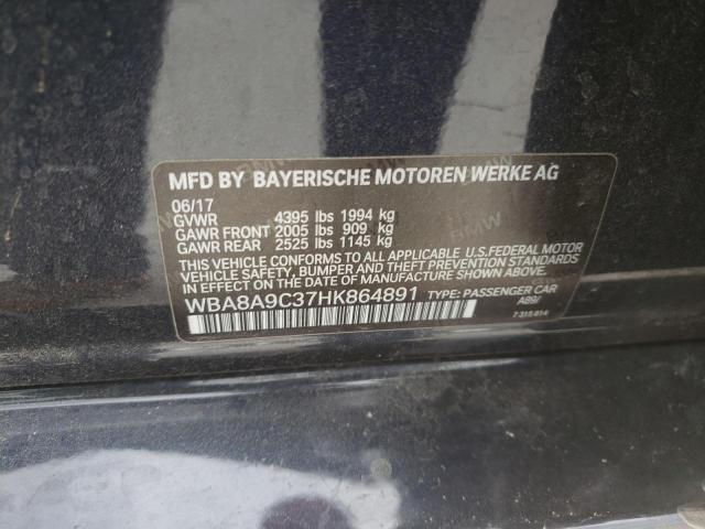 Photo 10 from auction – 2017 BMW 320 I with VIN WBA8A9C37HK864891