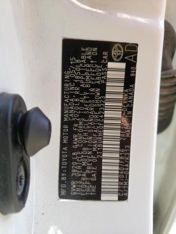 Photo 10 from auction – 2015 TOYOTA COROLLA L with VIN 2T1BURHE0FC423323