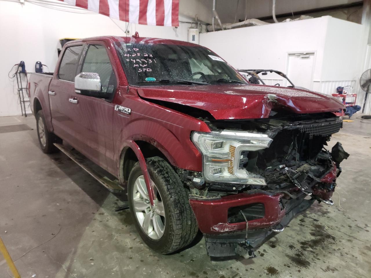 FORD F150 SUPER 2019 with VIN 1FTEW1E49KFA61000 - Photo from auction