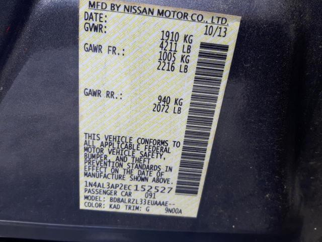 Photo 10 from auction – 2014 NISSAN ALTIMA 2.5 with VIN 1N4AL3AP2EC152527