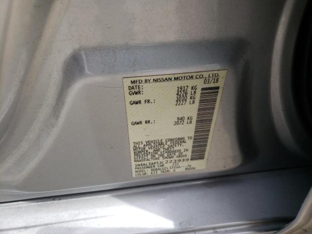 Photo 10 from auction – 2018 NISSAN ALTIMA 2.5 with VIN 1N4AL3AP5JC223939