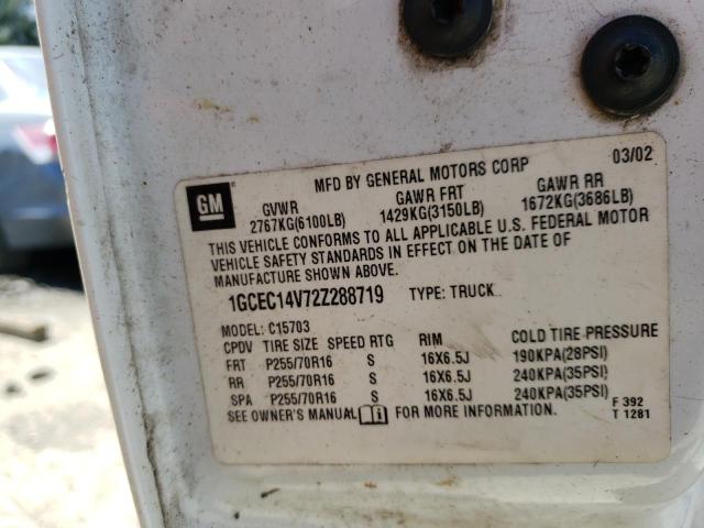 Photo 10 from auction – 2000 CHEVROLET SILVERADO with VIN 1GCEC14WXYE206829