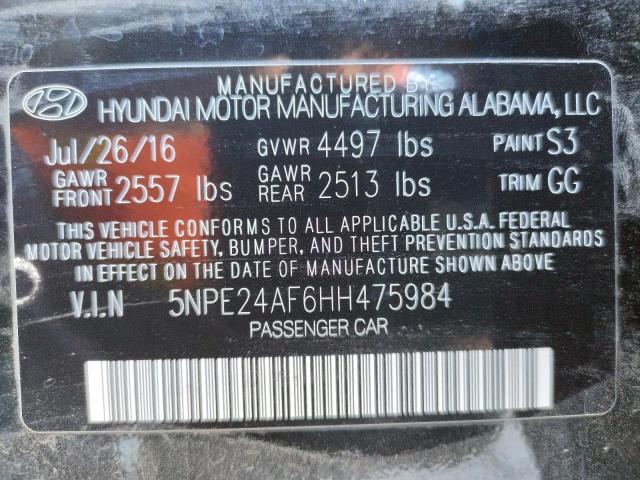 Photo 10 from auction – 2017 HYUNDAI SONATA SE with VIN 5NPE24AF6HH475984