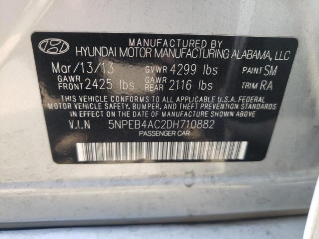 Photo 10 from auction – 2013 HYUNDAI SONATA GLS with VIN 5NPEB4AC2DH710882
