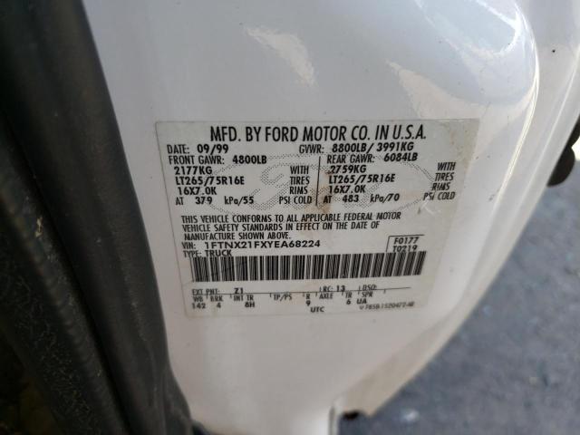 Photo 10 from auction – 2000 FORD F250 SUPER with VIN 1FTNX21FXYEA68224