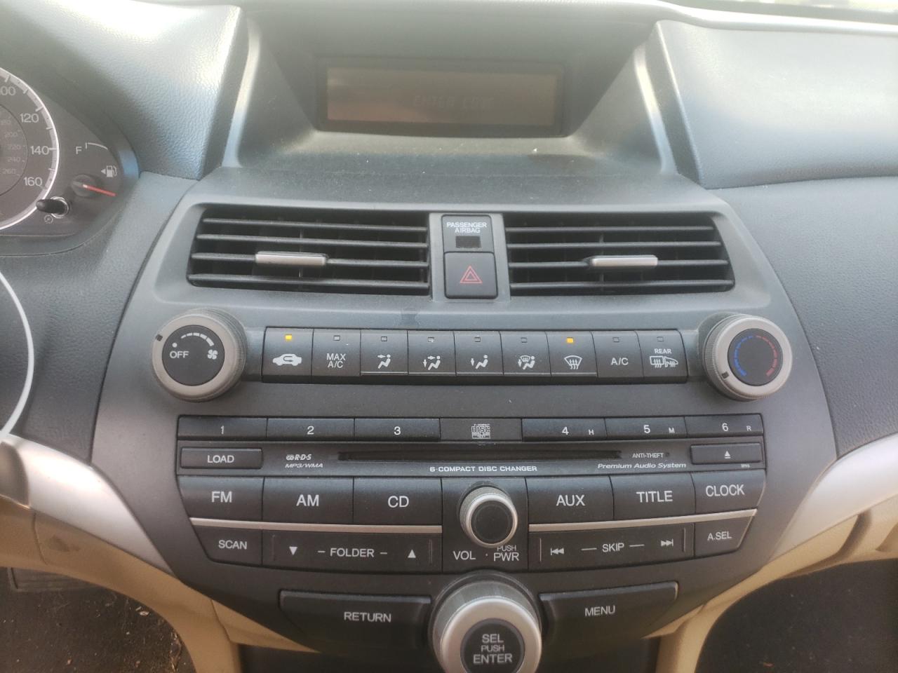 Photo 9 from auction – 2008 HONDA ACCORD EX with VIN 1HGCS127X8A009707