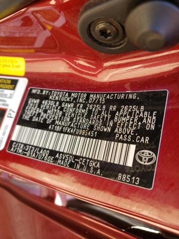 Photo 10 from auction – 2015 TOYOTA CAMRY LE with VIN 4T1BF1FK4FU995451