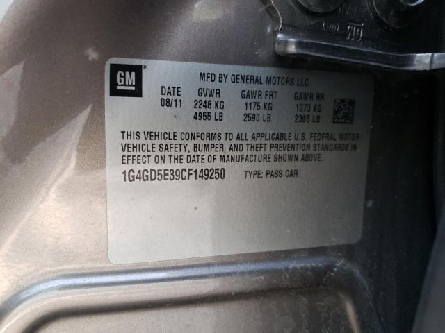 Photo 10 from auction – 2012 BUICK LACROSSE P with VIN 1G4GD5E39CF149250