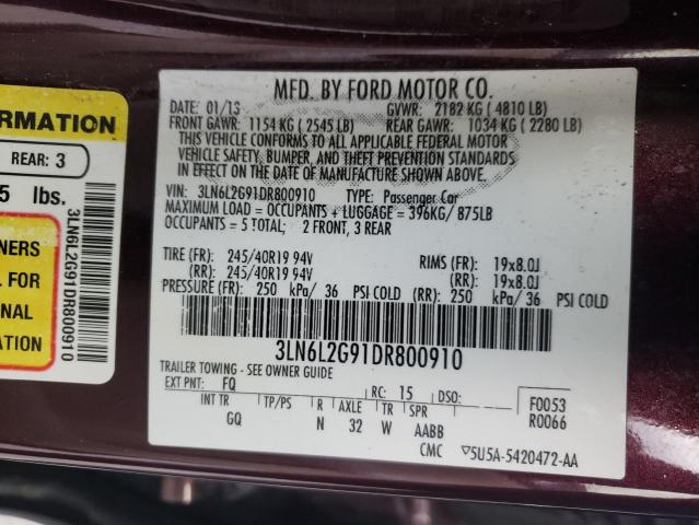 Photo 10 from auction – 2013 LINCOLN MKZ with VIN 3LN6L2G91DR800910