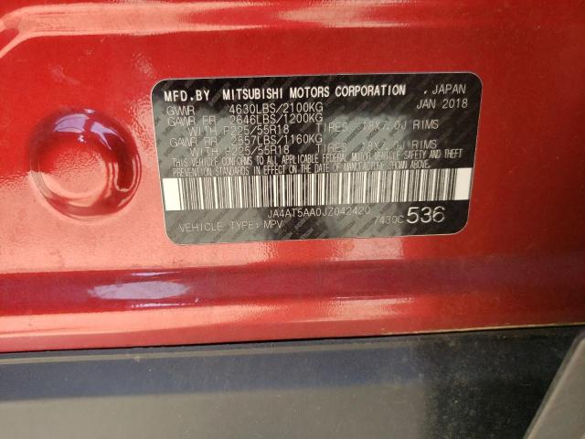 Photo 10 from auction – 2018 MITSUBISHI ECLIPSE CR with VIN JA4AT5AA0JZ042420