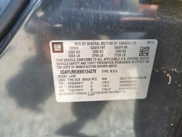 Photo 10 from auction – 2014 GMC TERRAIN SL with VIN 2GKFLRE36E6134278