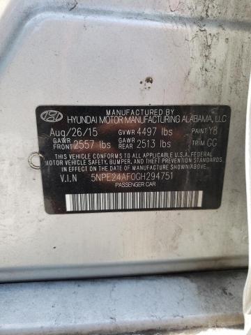 Photo 10 from auction – 2016 HYUNDAI SONATA SE with VIN 5NPE24AF0GH294751