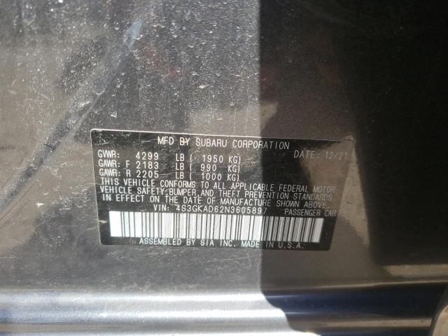 Photo 10 from auction – 2022 SUBARU IMPREZA PR with VIN 4S3GKAD62N3605897