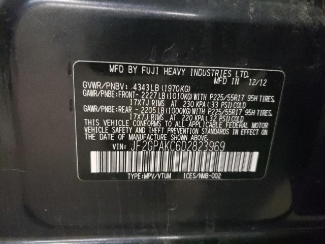 Photo 10 from auction – 2013 SUBARU XV CROSSTR with VIN JF2GPAKC6D2823969