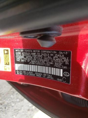 Photo 10 from auction – 2013 LEXUS ES 350 with VIN JTHBK1GG5D2072381