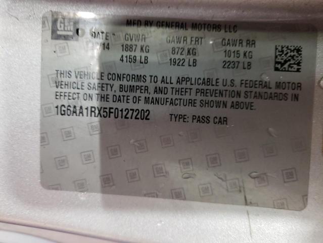 Photo 10 from auction – 2015 CADILLAC ATS with VIN 1G6AA1RX5F0127202