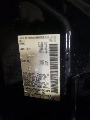 Foto 10 de la subasta – 2012 NISSAN MAXIMA S con VIN 1N4AA5AP0CC850309