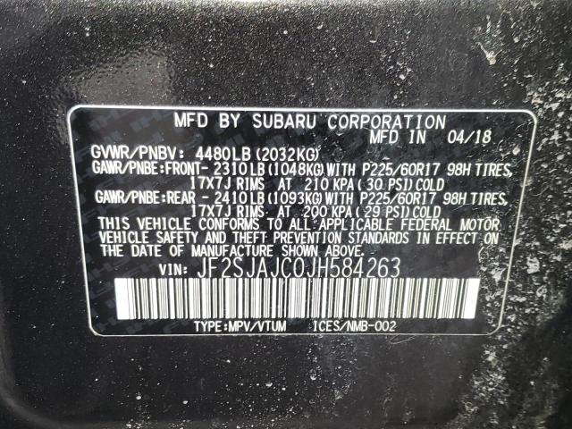 Photo 10 from auction – 2018 SUBARU FORESTER 2 with VIN JF2SJAJC0JH584263