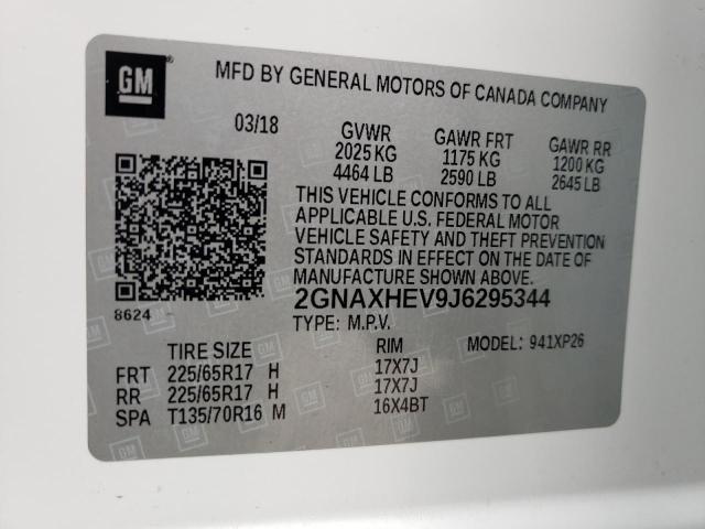 Photo 10 from auction – 2018 CHEVROLET EQUINOX LS with VIN 2GNAXHEV9J6295344