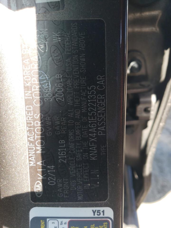 Photo 10 from auction – 2014 KIA FORTE LX with VIN KNAFX4A61E5221355