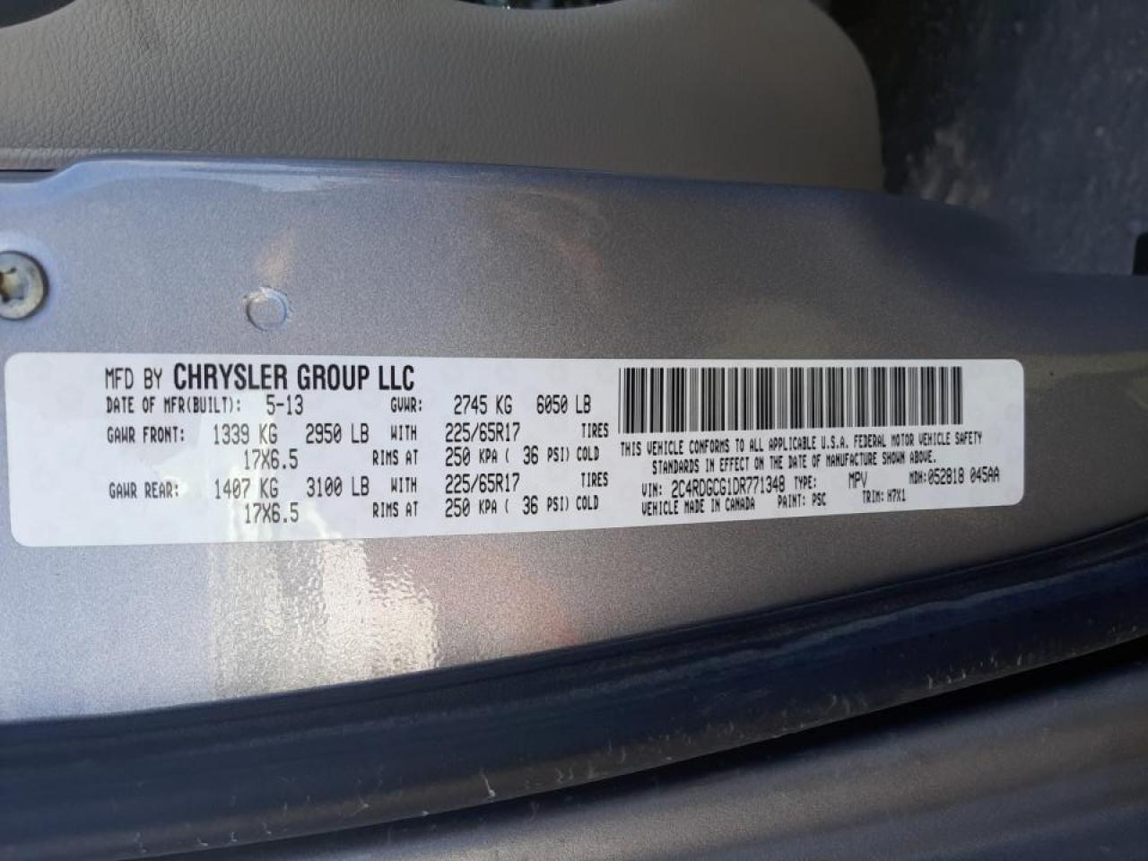 Photo 10 from auction – 2013 DODGE GRAND CARA with VIN 2C4RDGCG1DR771348